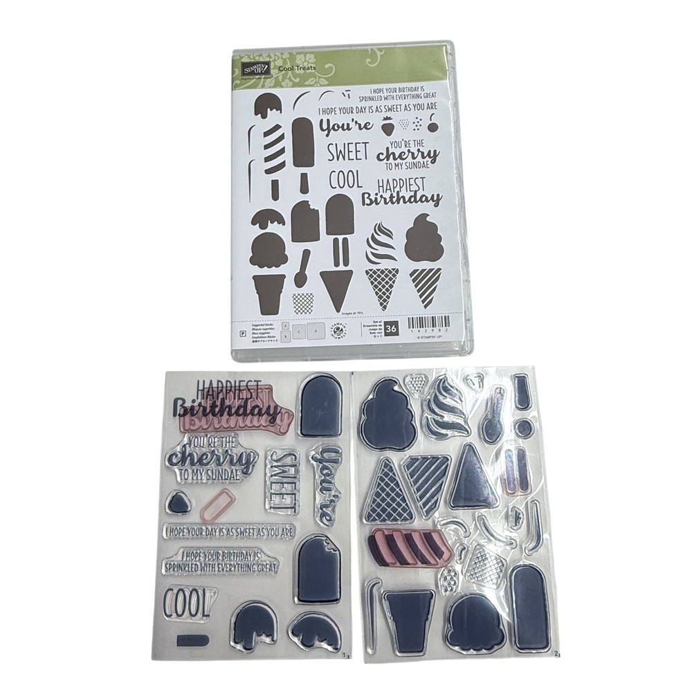 Stampin Up Cool Treats Frozen Treats Framelits Dies Tasty Treats Specialty Paper